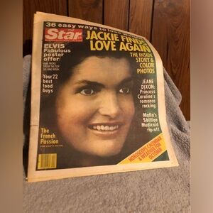 The Star Magazine Vintage Jackie Cover - Yellow & Black Text